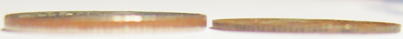 1966-Dime-Core-Only-Missing-Copper-Nickel-Layers!